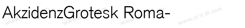 AkzidenzGrotesk Roma字体转换